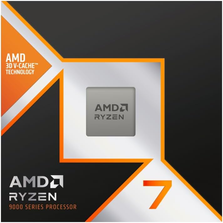 AMD Ryzen 7 9850X3D Desktop Processor – 8 Cores / 16 Threads, Up to 5.6GHz, 104MB Cache, 3D V-Cache, AM5, 120W