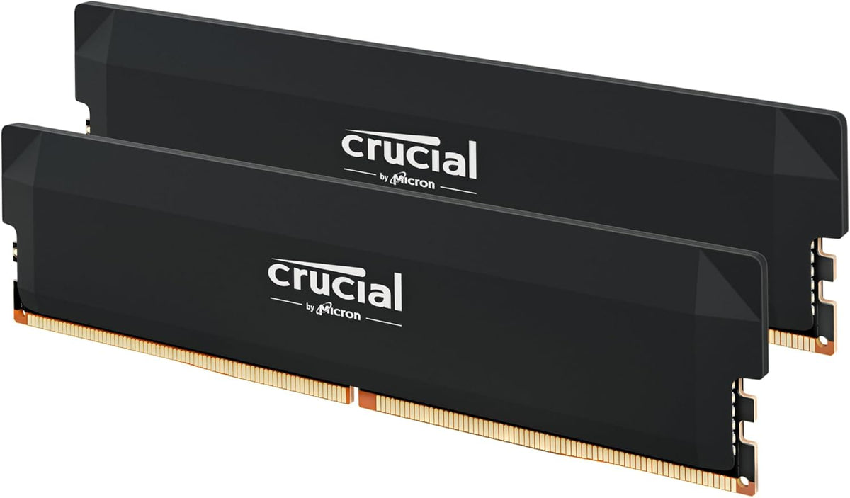 Crucial Pro Overclocking 64GB (2x32GB) DDR5 6000MHz CL40 Desktop Memory - Black (CP2K32G60C40U5B)